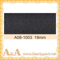 19mm Black High Quality Polyester Woven Tape Knitted/Crocheted Elastic tape for Garments